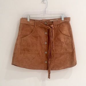 Blank NYC Real Suede Skirt